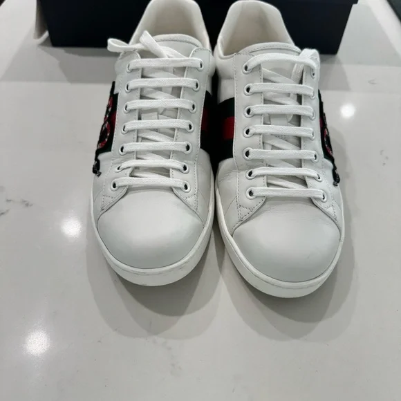 Gucci Ace Embroidered Snake Sneakers - Picture 5 of 8